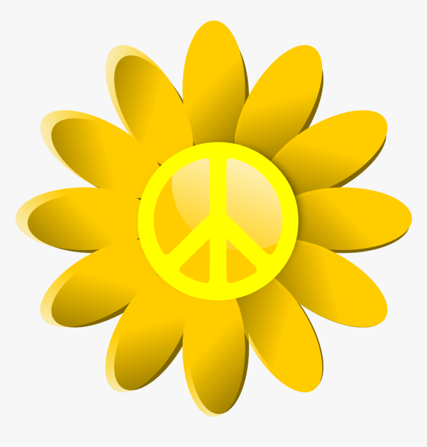 Hippie Peace Sign Clipart Clipart Best - 8 Flowers Clipart, HD Png Download, Free Download