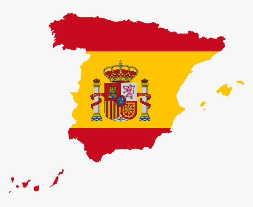 Spain Flag Map, HD Png Download, Free Download