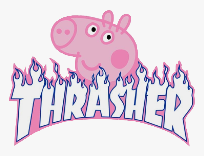 #peppapig #peppasusia #pink #rosa #thrasher - Thrasher, HD Png Download, Free Download