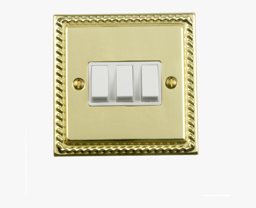 Georgian Rope Border White Treble Switch - Light Switch, HD Png Download, Free Download