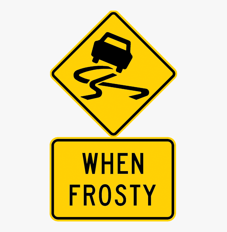 Australian Slippery Road Surface Sign - Slippery Road Sign Australia, HD Png Download, Free Download