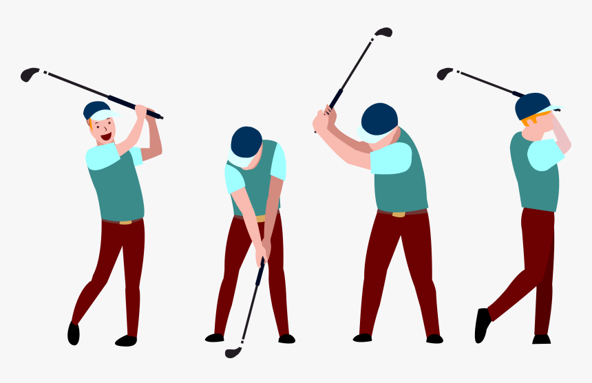 Clip Art Golf Sport Icon Boy - Cartoon Golfer, HD Png Download, Free Download