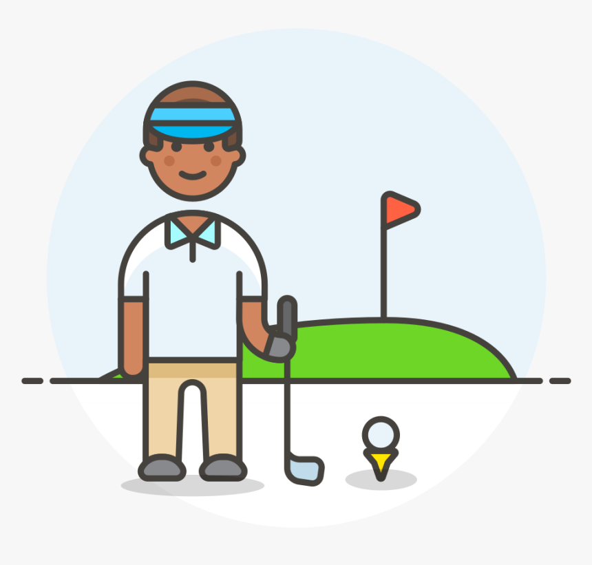 Golfer Male Icon - Cartoon, HD Png Download, Free Download