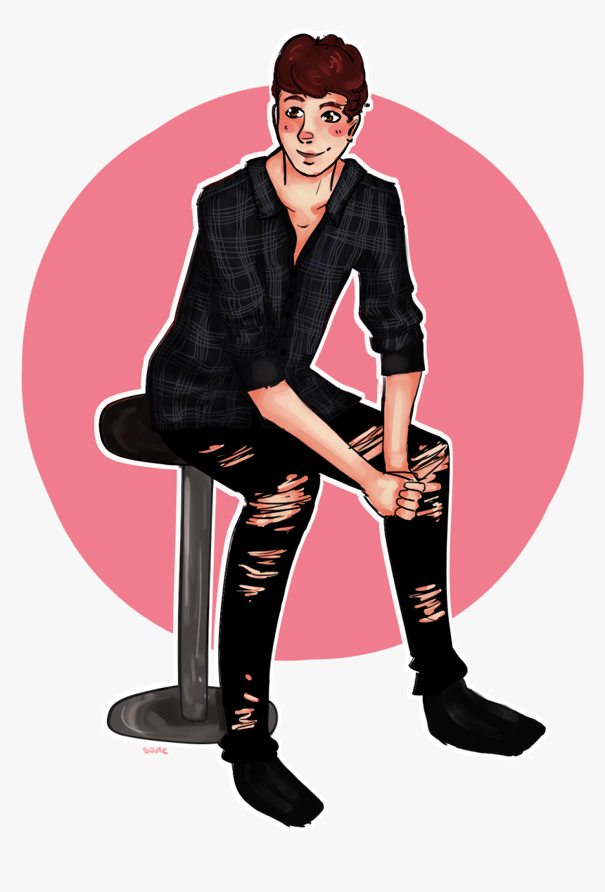 ““fashion King Dan Howell // @danisnotonfire
” ” - Sitting, HD Png Download, Free Download