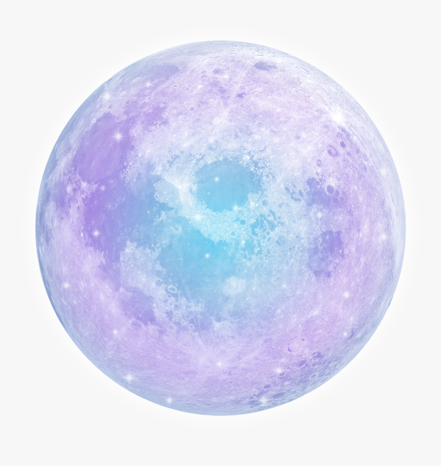 Transparent Full Blue Moon Clipart - Pastel Moon Png, Png Download, Free Download
