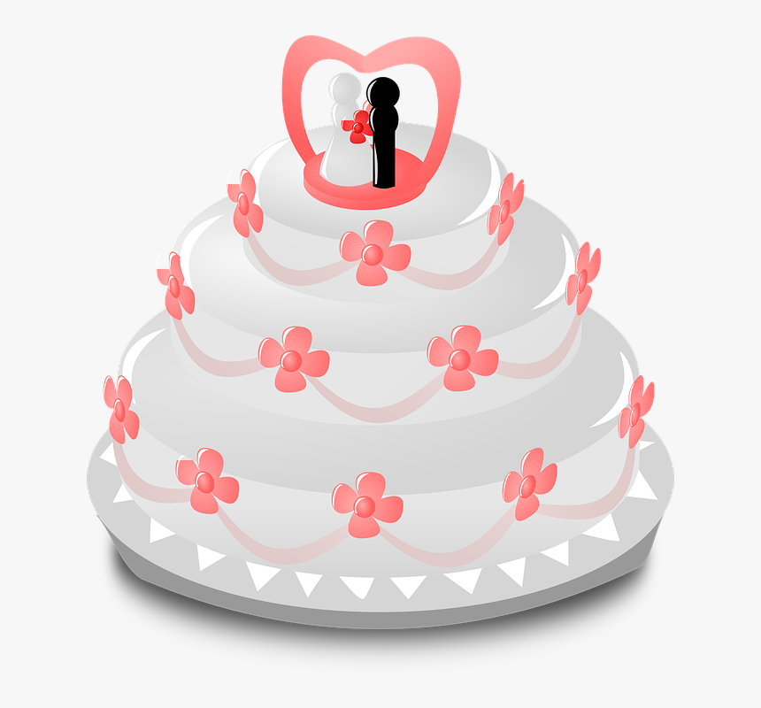 Wedding Cake, Wedding, Whipped Cream, Celebration - Wedding Cake Vector Png, Transparent Png, Free Download