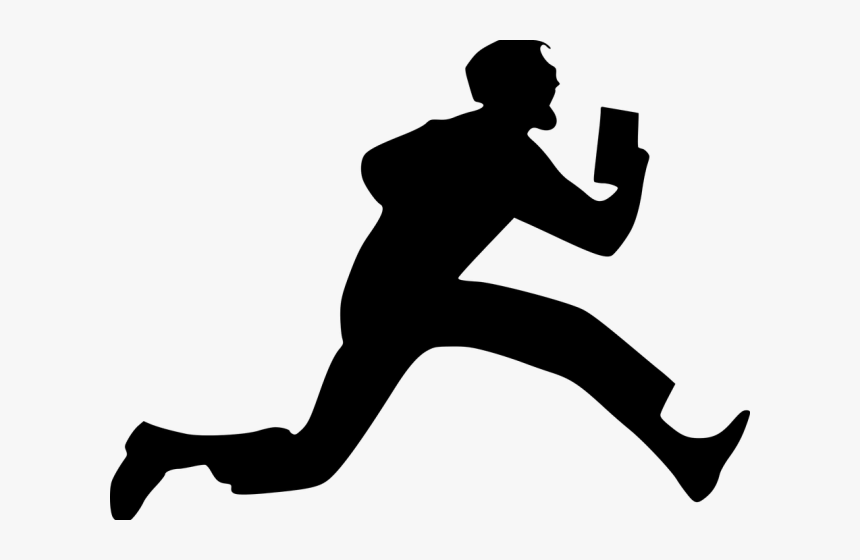 Man Running Silhouette - Man Transparent Running Silhouette, HD Png Download, Free Download