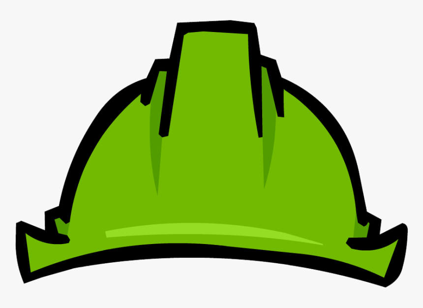 Club Penguin Item Of The Day April 18th- Green Hard - Club Penguin Green Helmet, HD Png Download, Free Download