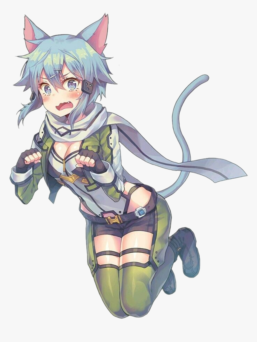 #anime #girl #animegirl #sinon #swordartonline @sinon - Sao Sinon Cait Sith, HD Png Download, Free Download