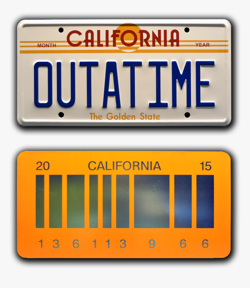 Back To The Future Png - Back To The Future License Plate, Transparent Png, Free Download