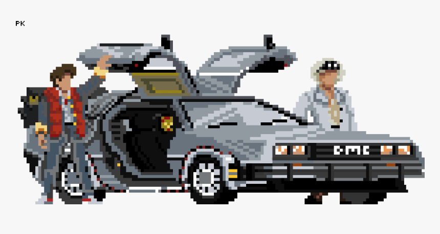 Back To The Future Pixel Art, HD Png Download, Free Download