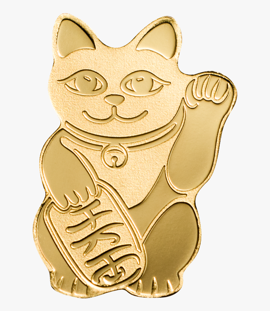 Golden Maneki Neko , Png Download - Katze Goldmünze, Transparent Png, Free Download