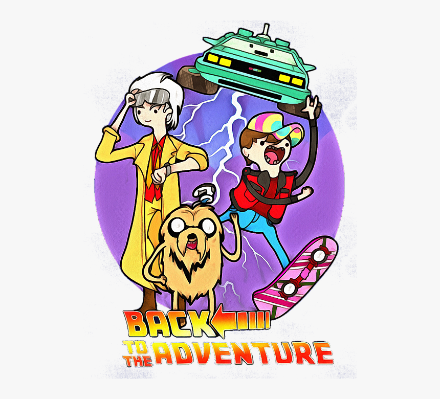 Back To The Future Onesie For Sale By Sarah Carlos - Adventure Time Back To The Future, HD Png Download, Free Download