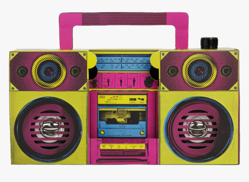 Transparent Boombox Png - Old School Colorful Boombox, Png Download, Free Download