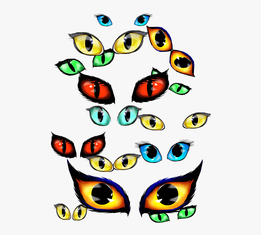 Clipart Library Spooky Free Download Best - Halloween Cat Eyes Clipart, HD Png Download, Free Download