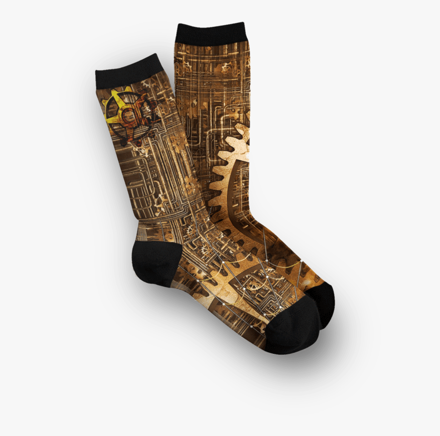 Steampunk Gears Socks - Sock, HD Png Download, Free Download