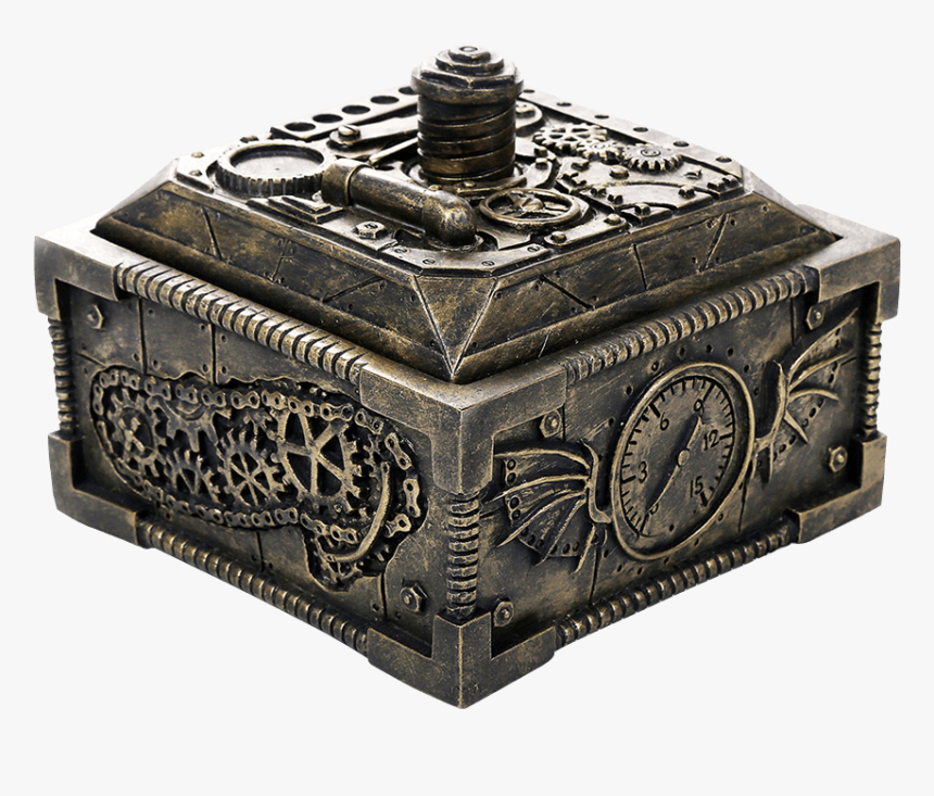 Square Steampunk Gearwork Box - Antique, HD Png Download, Free Download