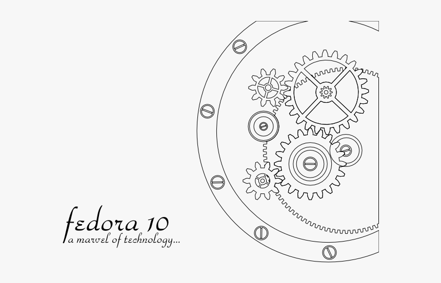 Artwork F10themes Gears Clockwork - Clockwork Art Simple, HD Png Download, Free Download