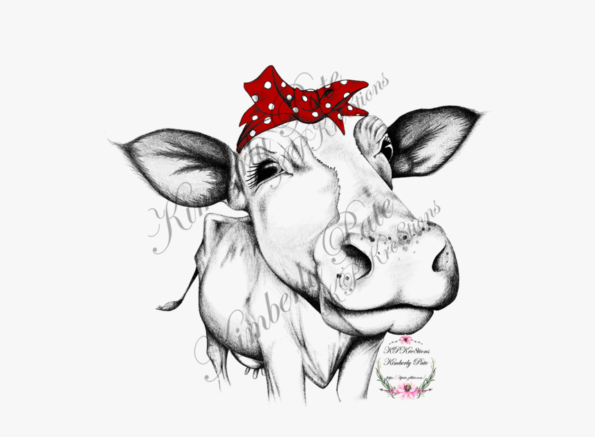 Cow With Bandana Png, Transparent Png, Free Download