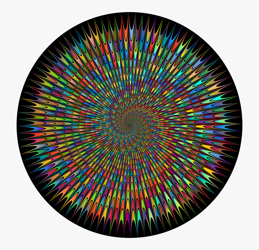 Psychedelic Art,circle,spiral - Circle, HD Png Download, Free Download