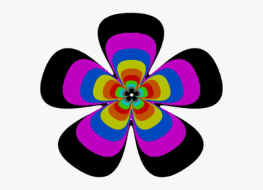 S Retro Clip - Clip Art Hippie Flower, HD Png Download, Free Download