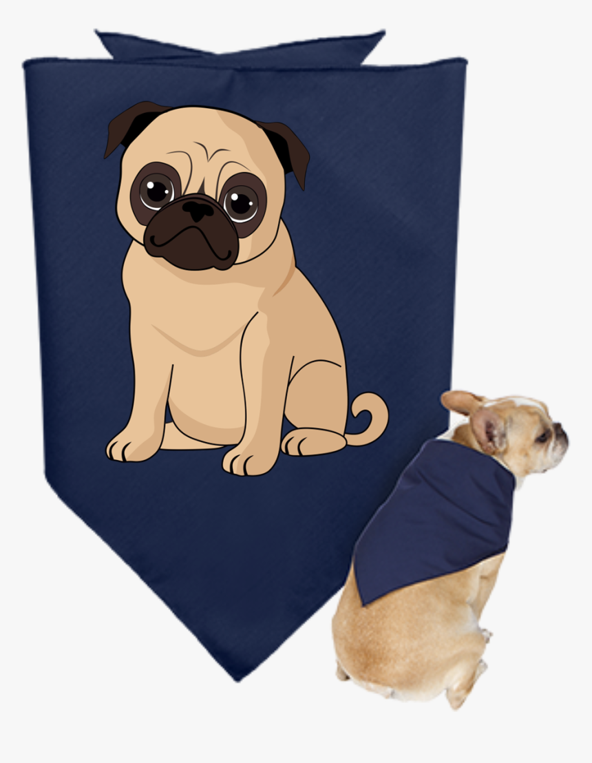 Red Bandana Pug - Kerchief, HD Png Download, Free Download