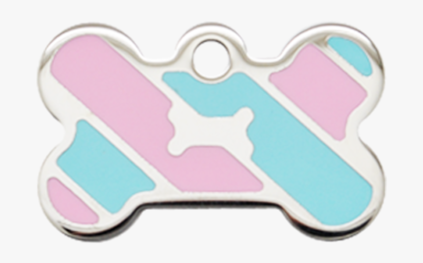 Diagonal Stripes Grind Enamel Mini Bone - Pet Id Tag, HD Png Download, Free Download