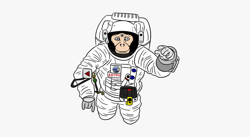 Astro The Psychonaut Monkey - Cartoon, HD Png Download, Free Download