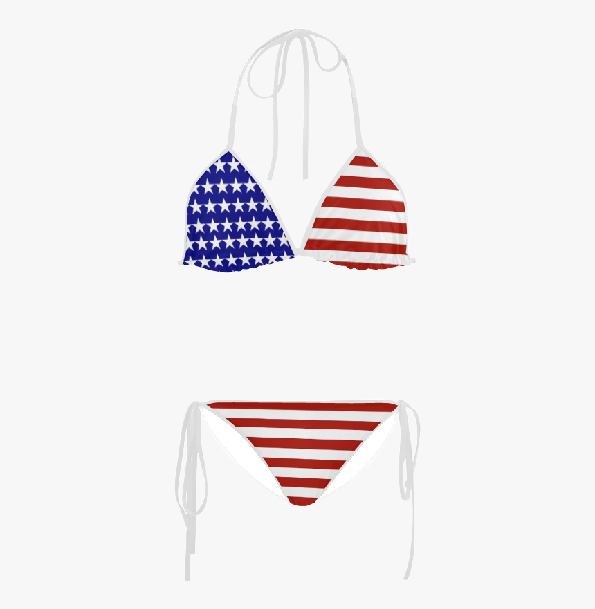 Usa Patriotic Stars & Stripes Custom Bikini Swimsuit - Bikini, HD Png Download, Free Download