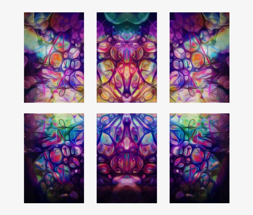 Six Print Squares - Stained Glass, HD Png Download, Free Download