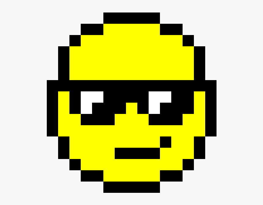 Sunglasses Emoji Pixel Art, HD Png Download, Free Download