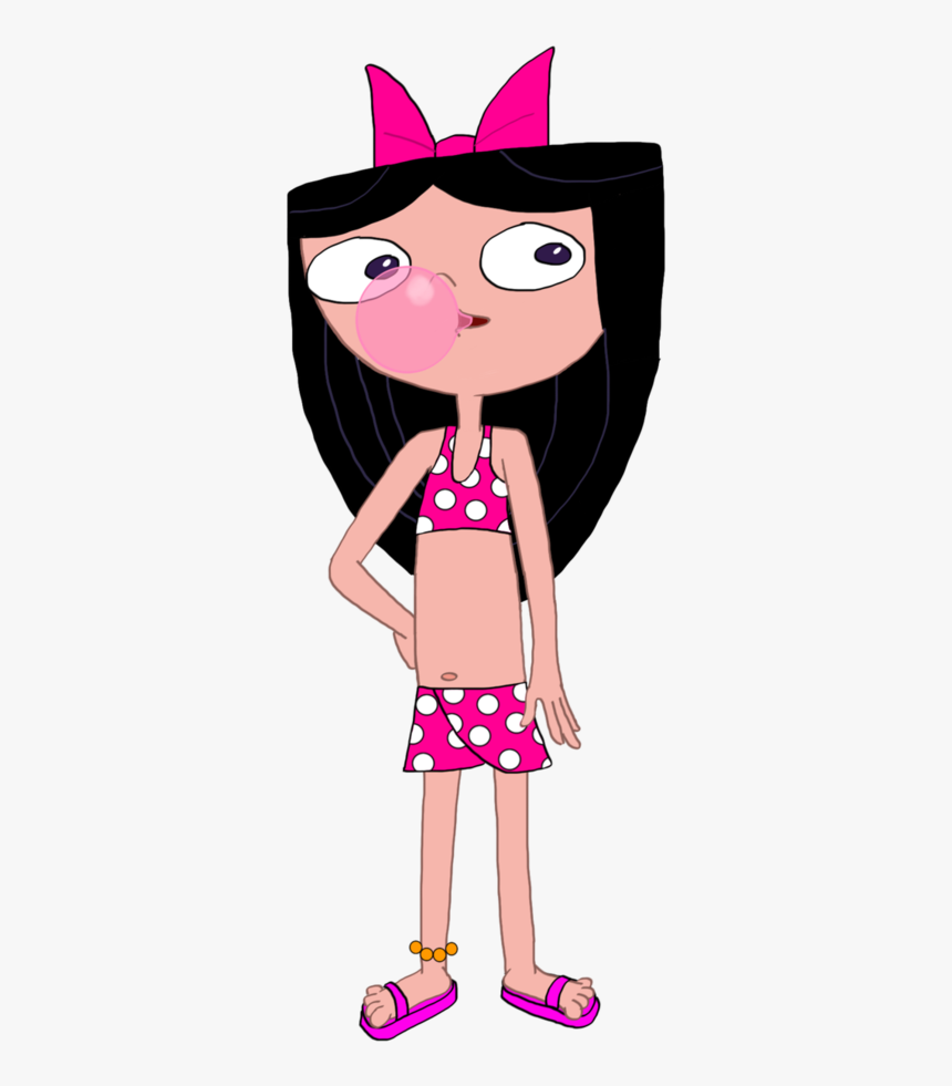 Isabella Blowing A Bubble Gum By Hdkyle - Phineas And Ferb Bikini, HD Png Download, Free Download