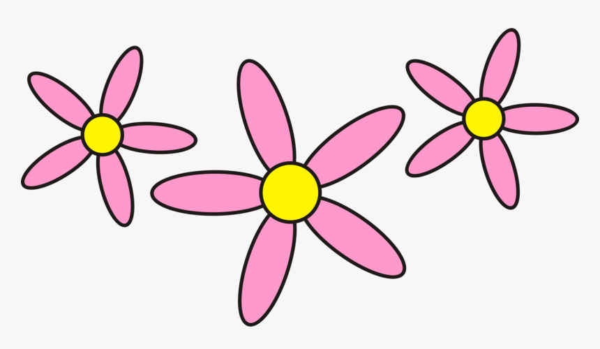 Pink,plant,flora - Pink Flowers Clip Art, HD Png Download, Free Download