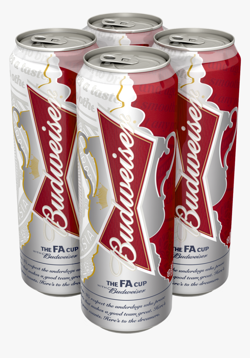Budweiser Launches Fa Cup Cans - Large Cans Of Budweiser, HD Png Download, Free Download