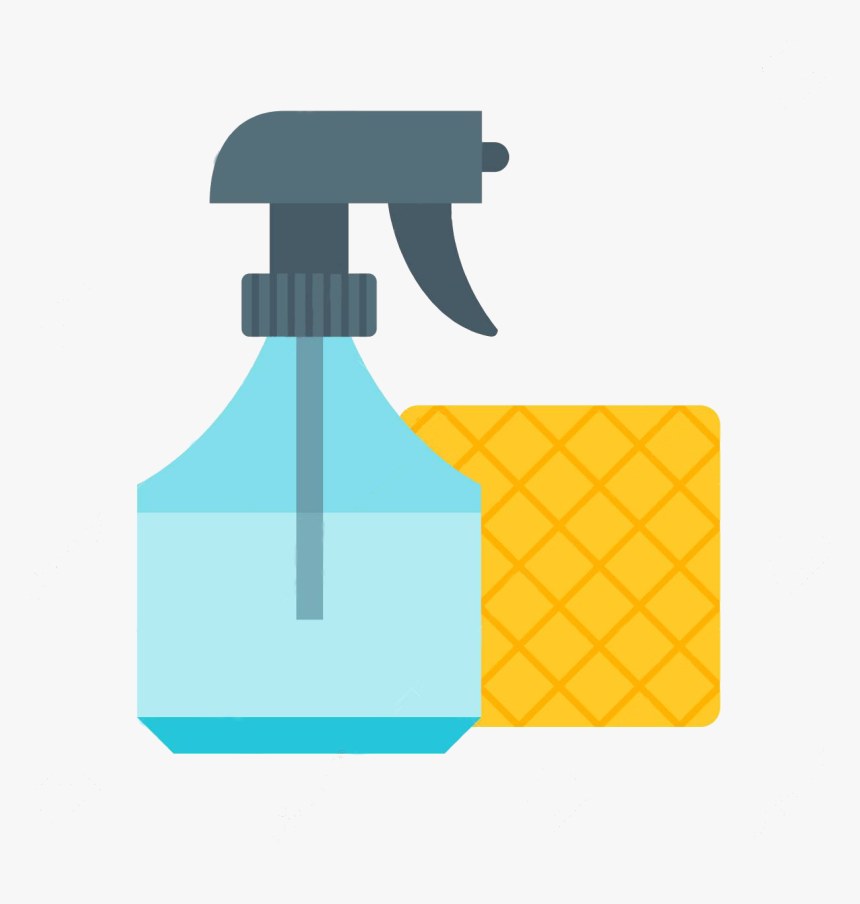 Spray Bottle And Cloth Clip Art - Spray Bottle And Cloth Clipart, HD Png Download, Free Download