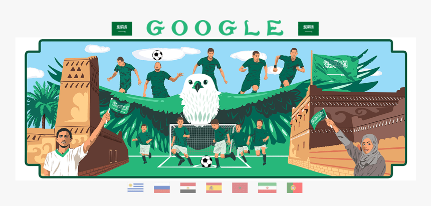 Google Doodle World Cup Saudi - Fußball Wm 2018 Google Doodle, HD Png Download, Free Download