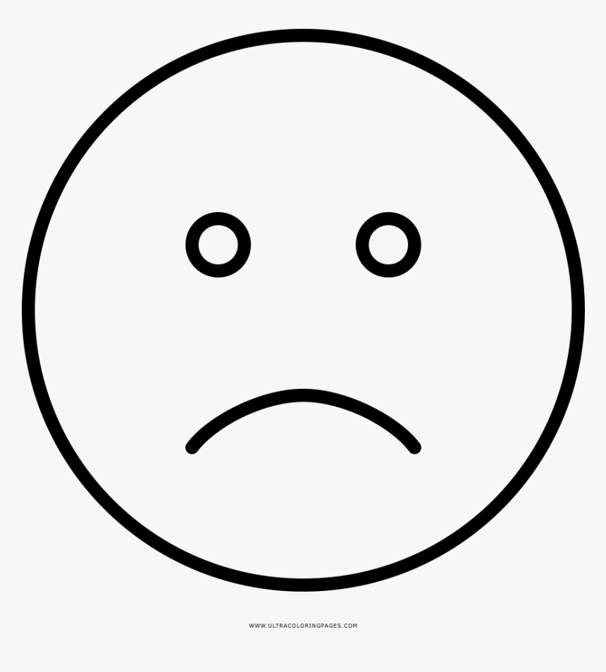 Frown Coloring Page - Smiley, HD Png Download, Free Download