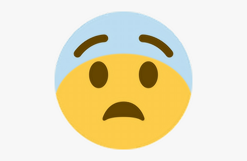 #ohno #coldsweat #frown #unhappy #upset #realize #emoji - Anguished Emoji, HD Png Download, Free Download