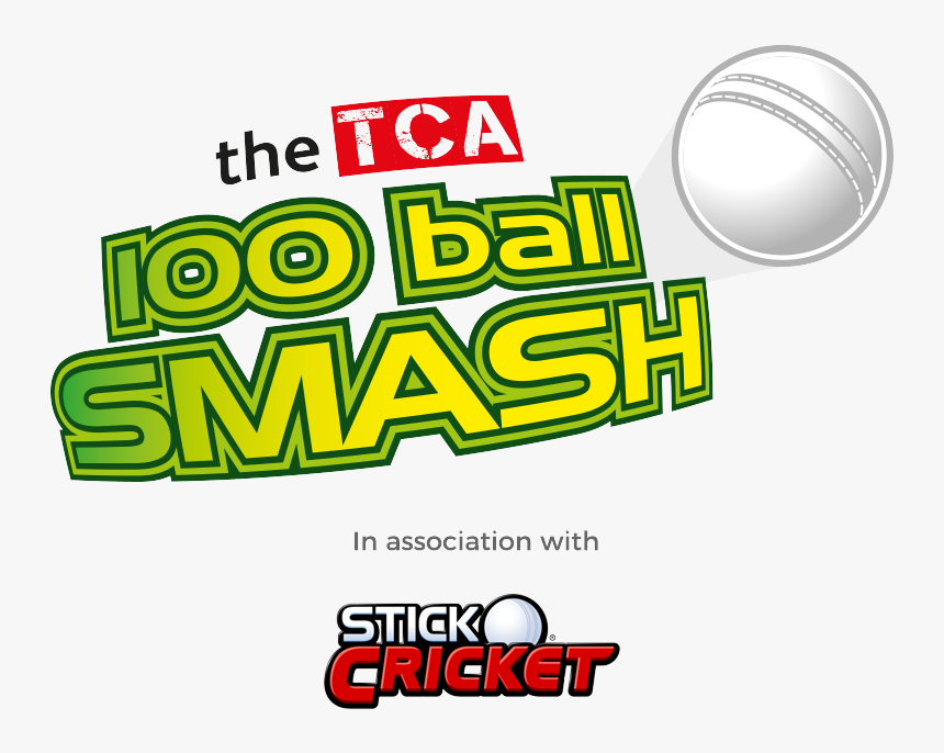 The Tca 100 Ball Smash In Association With Stick Cricket - 100 Ball Cricket Logo, HD Png Download, Free Download
