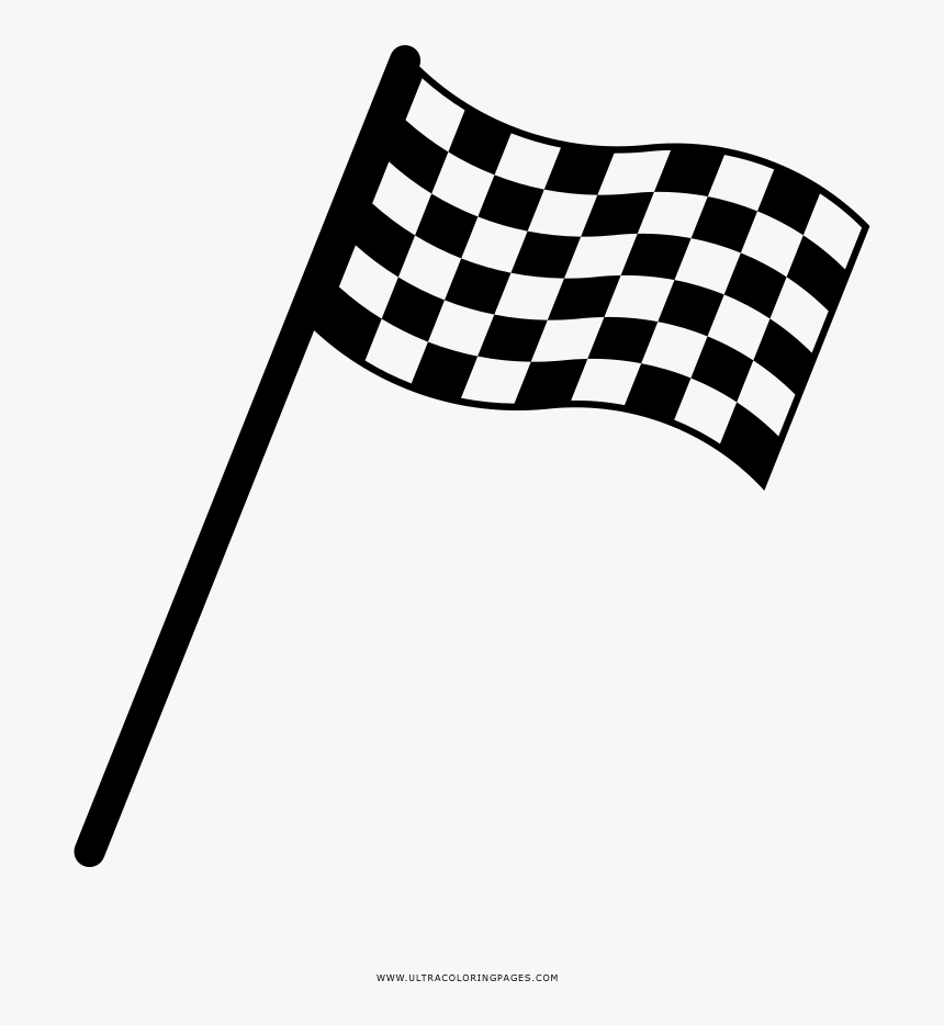 Race Flag Coloring Page - American Flag With Racing Flag, HD Png Download, Free Download