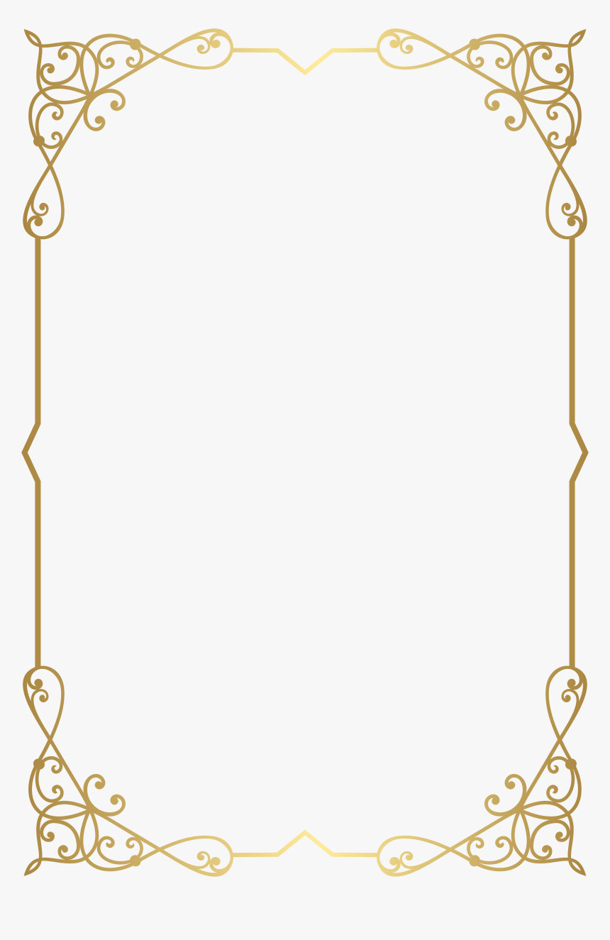 Decorative Frame Border Png Clip Art Image Gallery - Border Gold Frame Png, Transparent Png, Free Download