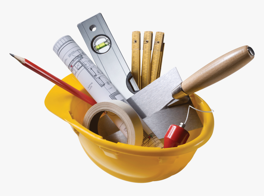 Construction Tools Png Clipart Black And White - Construction Tools Png, Transparent Png, Free Download