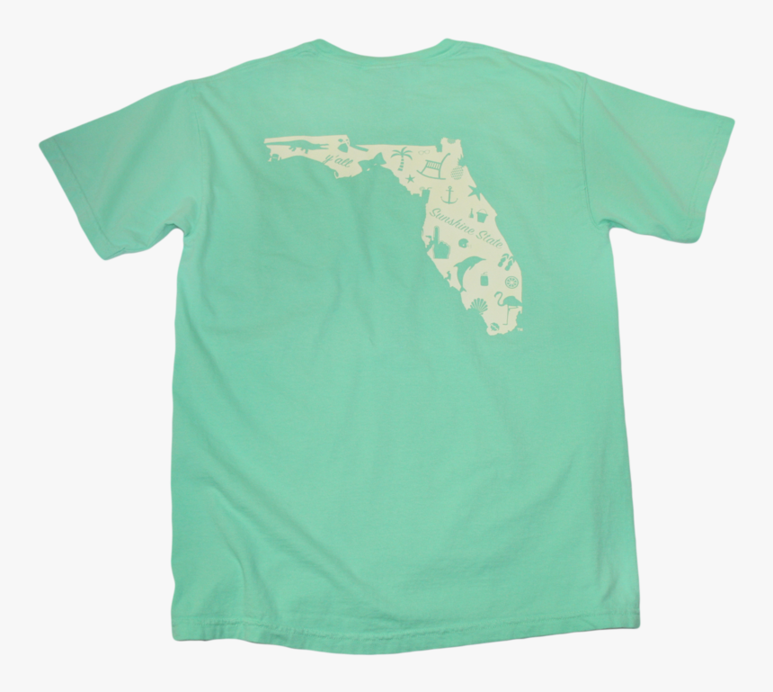 Florida Mint Green Pocket Tee - Active Shirt, HD Png Download, Free Download