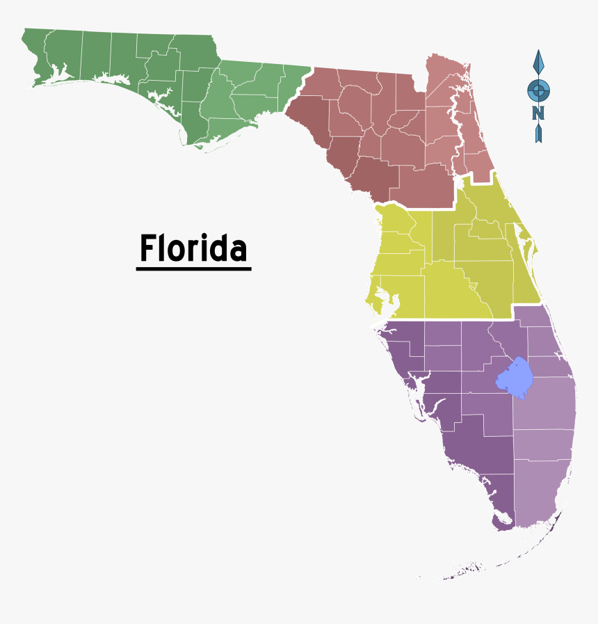 Florida Map Png - Metropcs Florida Coverage Map, Transparent Png, Free Download