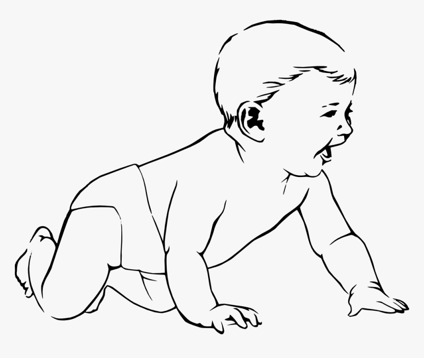Baby - Baby Image Black And White, HD Png Download, Free Download