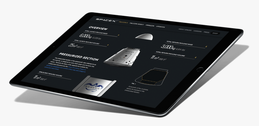 Spacex On Ipad - Smartphone, HD Png Download, Free Download