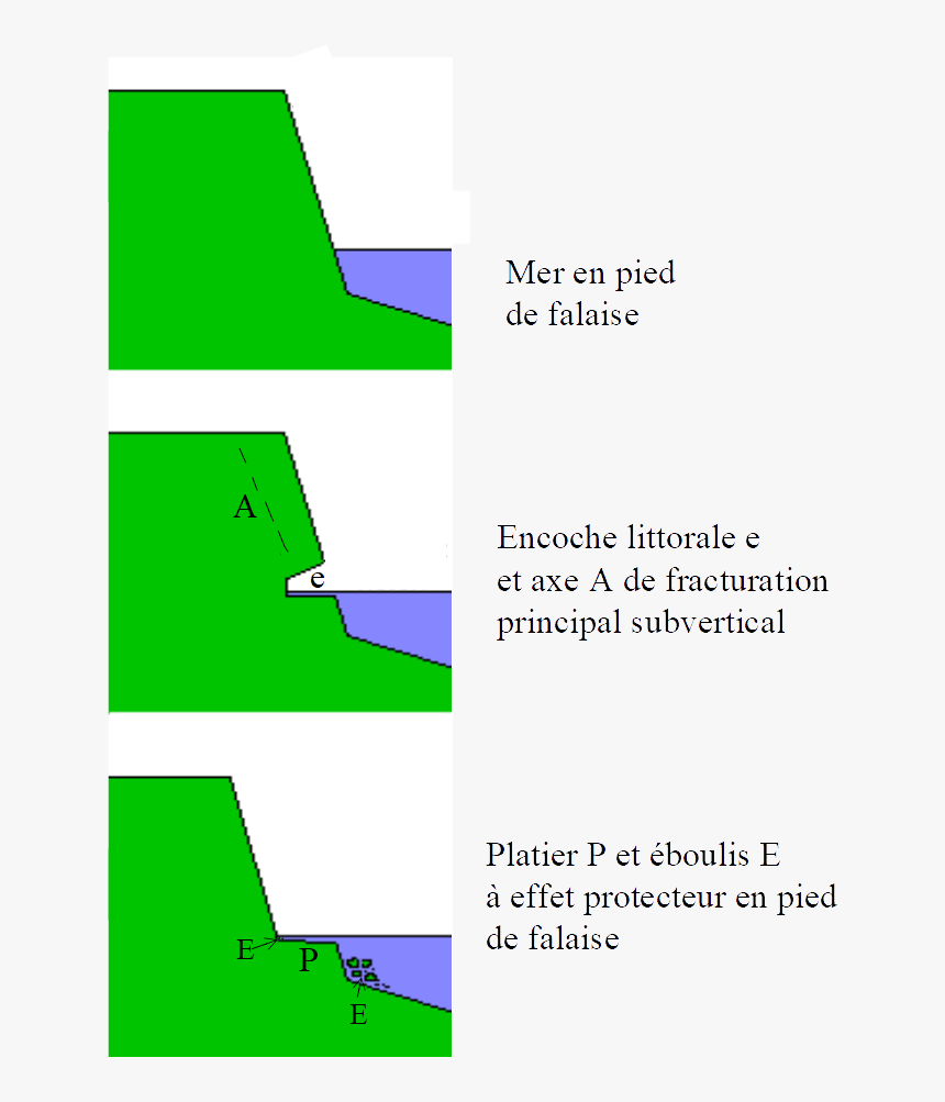 Wave Cut Platform-fr - Wave Cut Platform Diagram, HD Png Download, Free Download