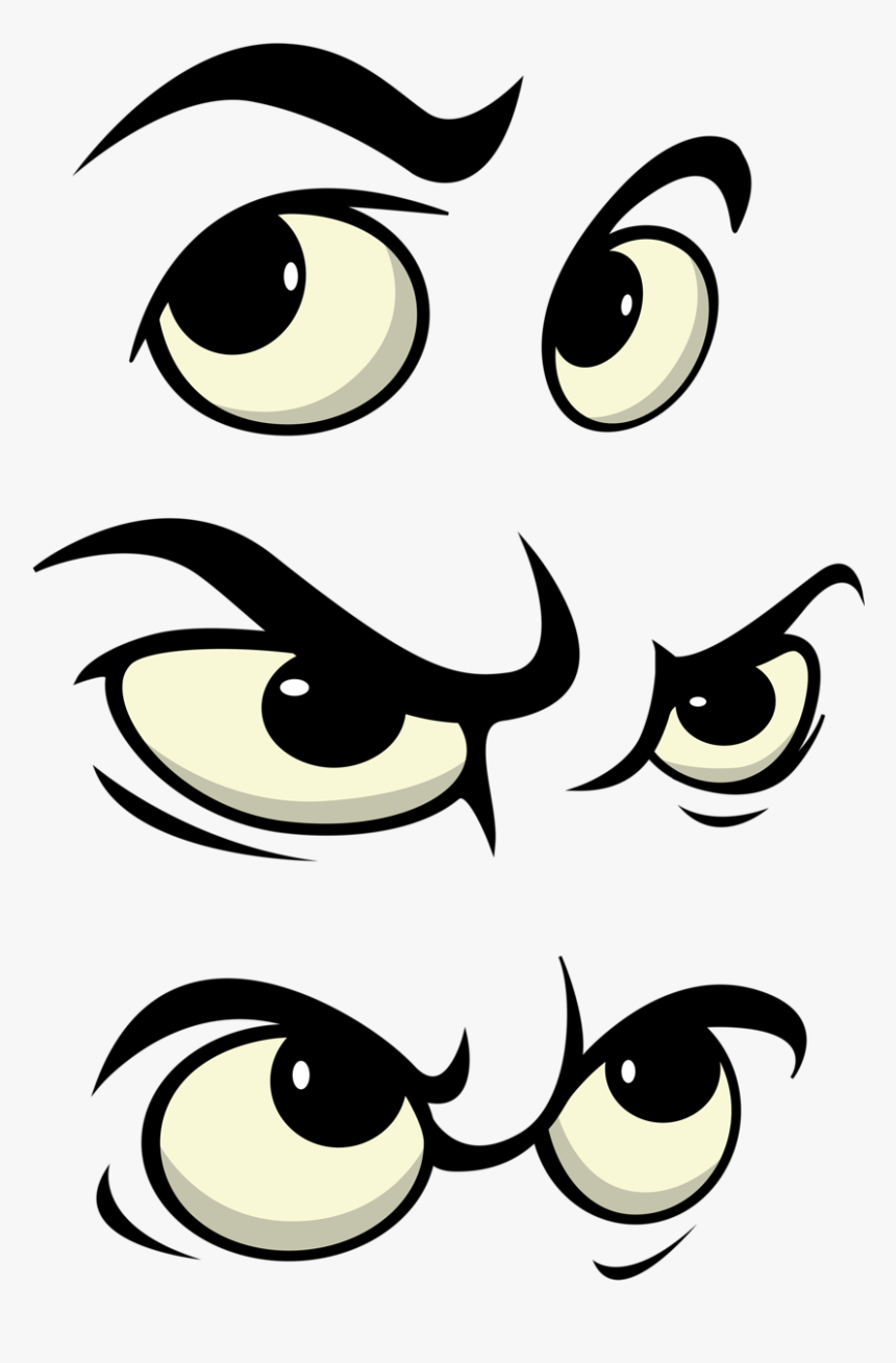Transparent Sad Eyes Png - Different Expression Of Eyes Cartoons, Png Download, Free Download