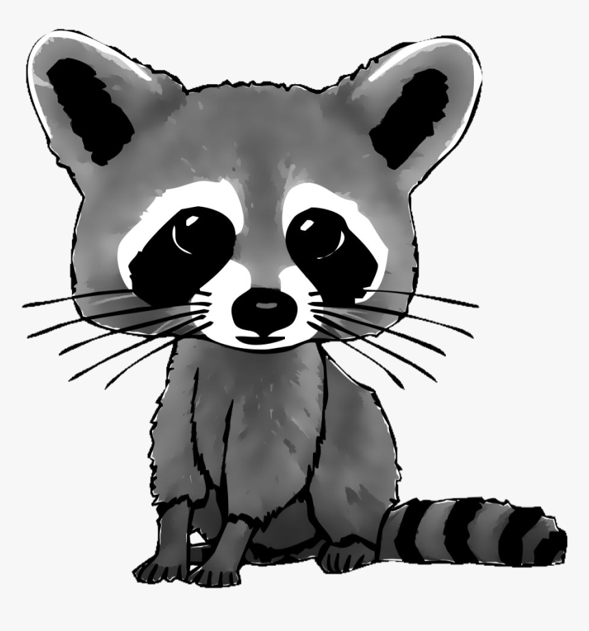 #freetoedit #raccooneyes #cute #racoon #vote4vote #like4like - Cartoon Drawing Of Raccoon, HD Png Download, Free Download