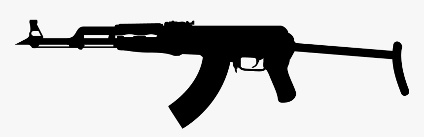 Ash-82 Silhouette - Ak 47 Black Tattoo, HD Png Download, Free Download